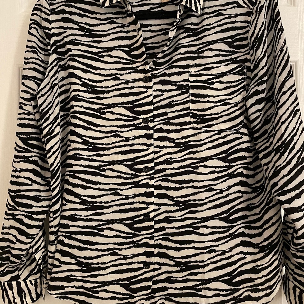 Zebra animal print shirt
